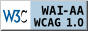 Icono del Nivel Doble-A de conformidad con las Directrices de Accesibilidad para el Contenido Web 1.0 del W3C-WAI (azul)